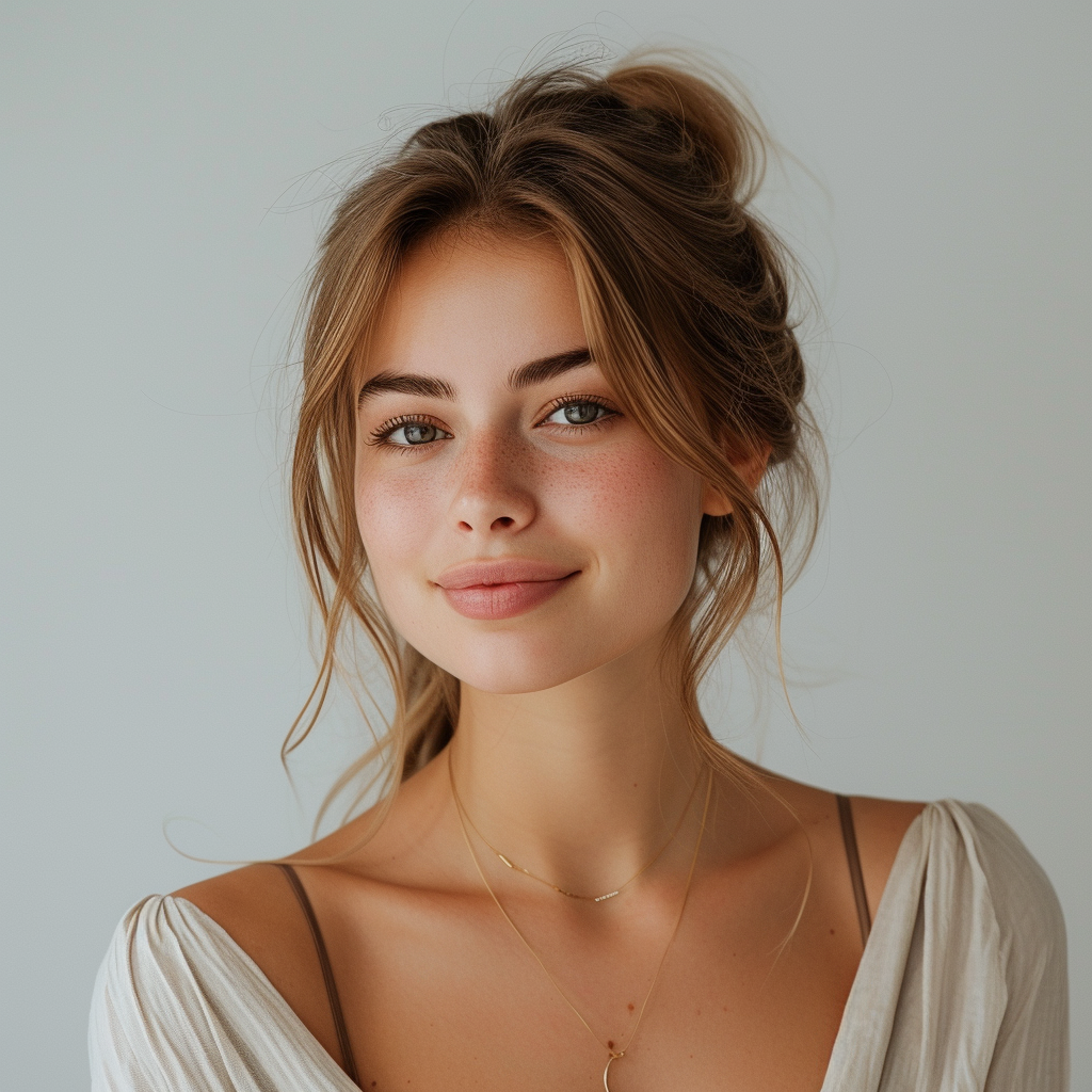 Une jeune femme souriante | Source : Midjourney