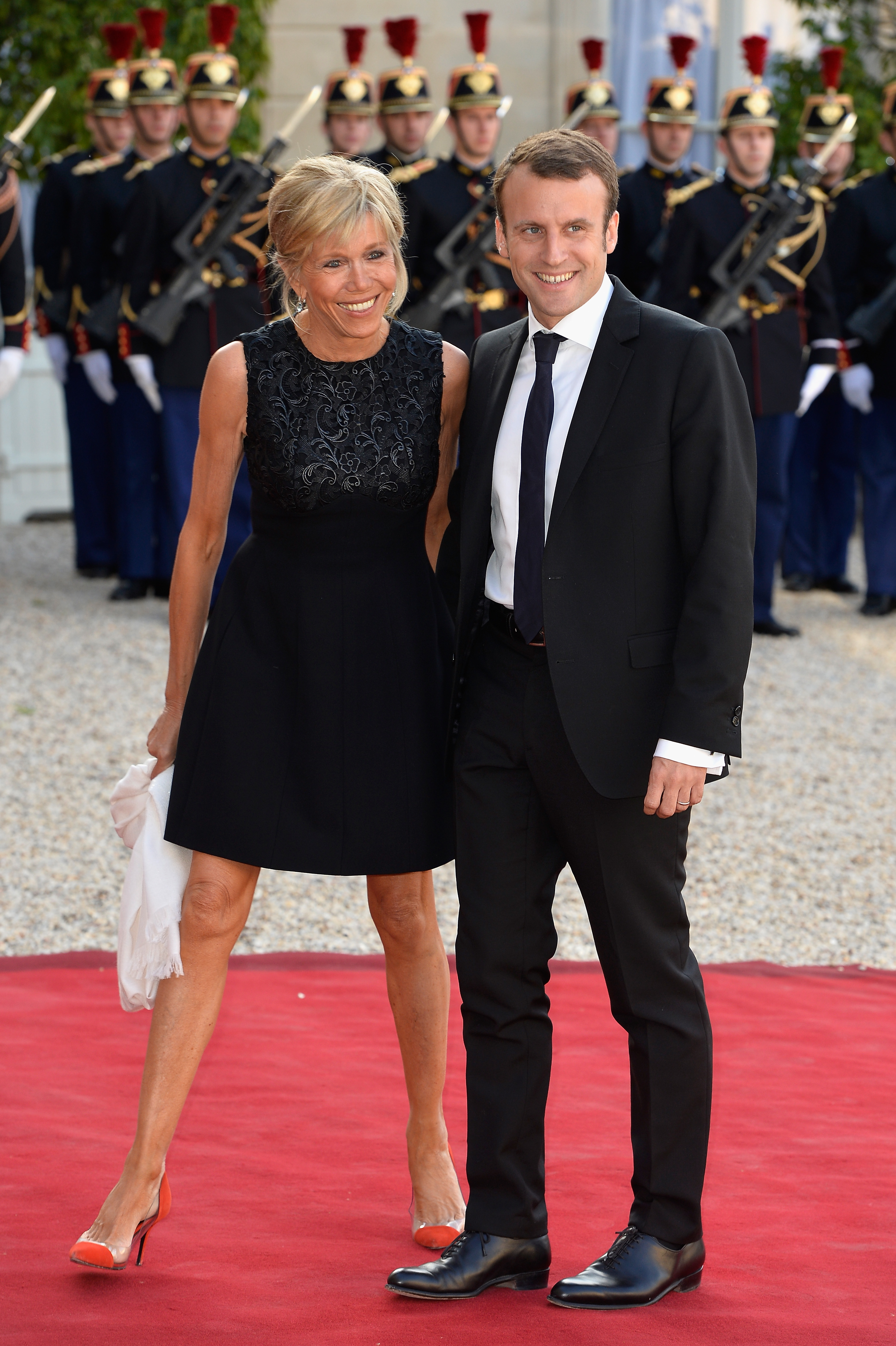 Brigitte et Emmanuel Macron lors d'un dîner officiel le 2 juin 2015 à Paris, en France. | Source : Getty Images