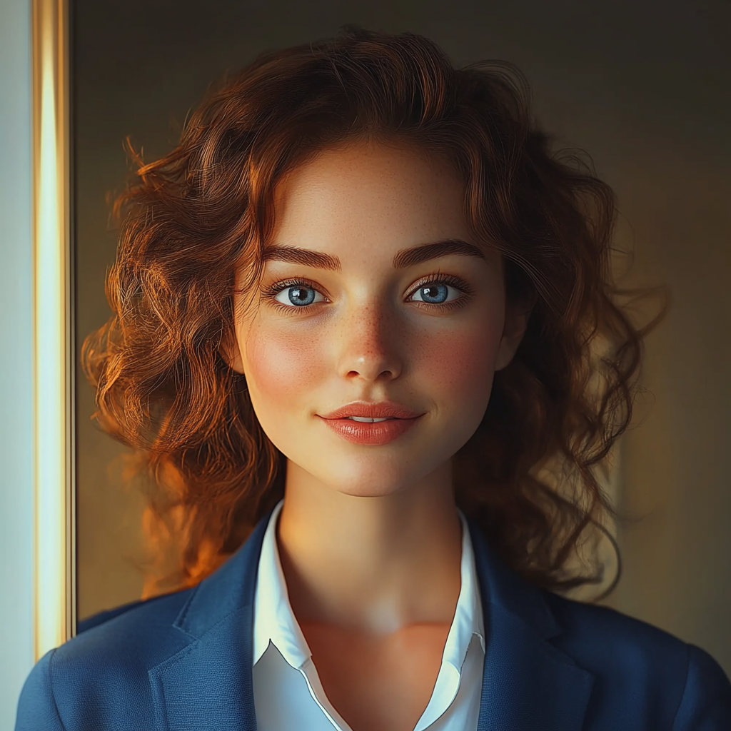 Une femme confiante qui sourit | Source : Midjourney