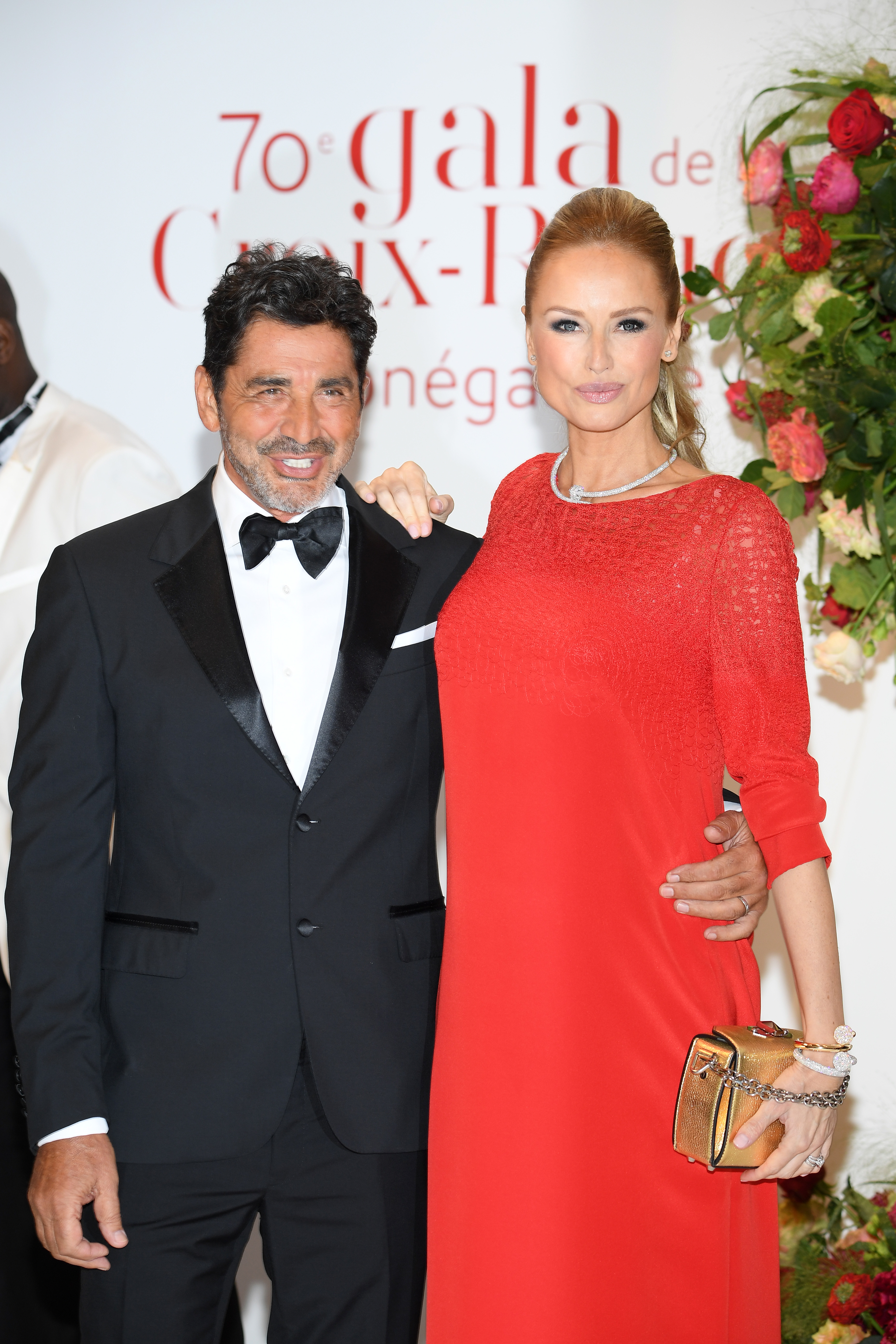 Aram Ohanian et Adriana Karembeu assistent au 70e bal de gala de la Croix-Rouge de Monaco, le 27 juillet 2018 à Monte-Carlo, Monaco I Source : Getty Images