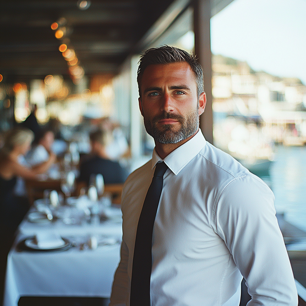 Un gérant de restaurant sérieux | Source : Midjourney