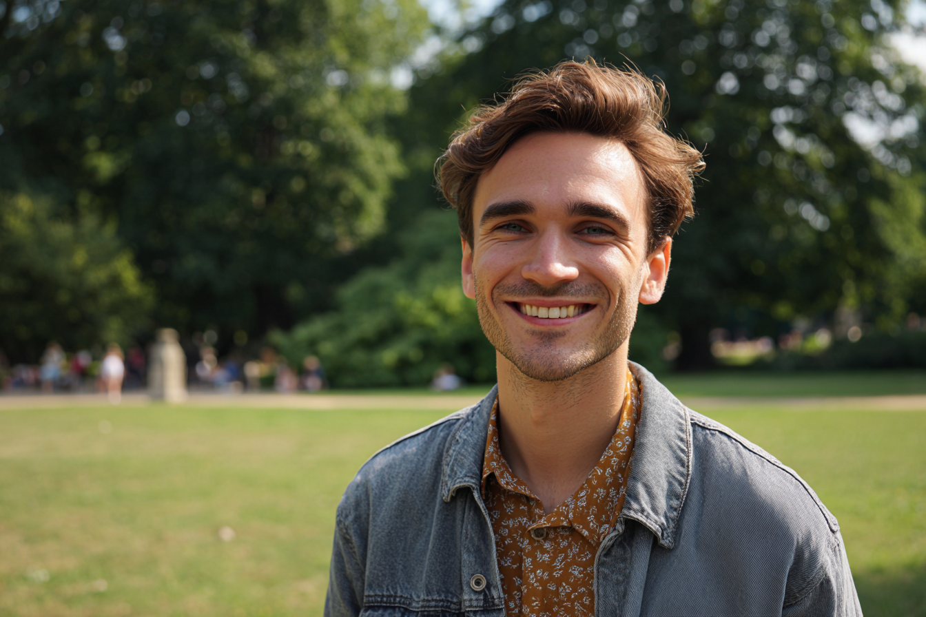 Un homme qui sourit | Source : Midjourney