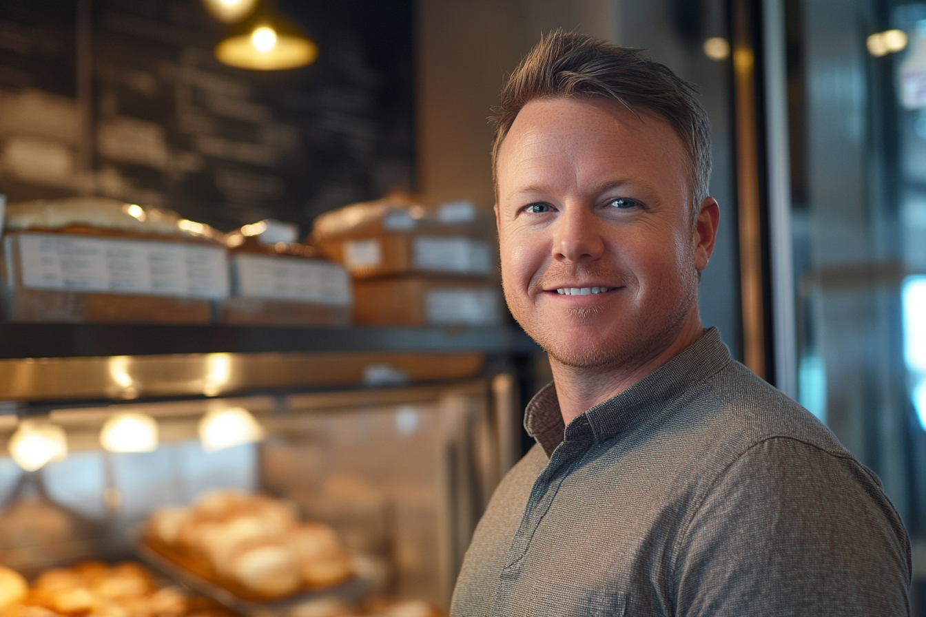 Un homme dans une boulangerie | Source : Midjourney