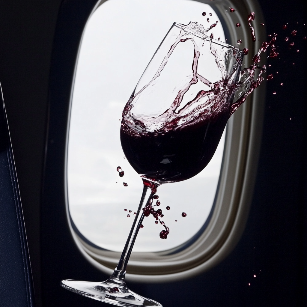 Gros plan sur un verre à vin qui déverse du vin rouge partout | Source : Midjourney