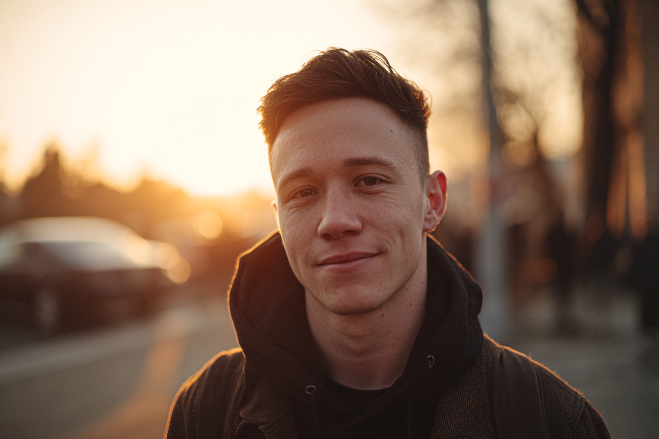Un jeune homme souriant | Source : Midjourney