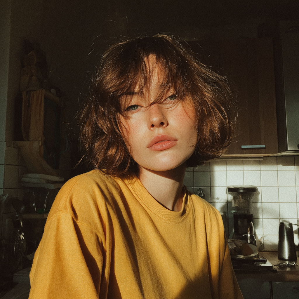 Une femme debout dans une cuisine | Source : Midjourney