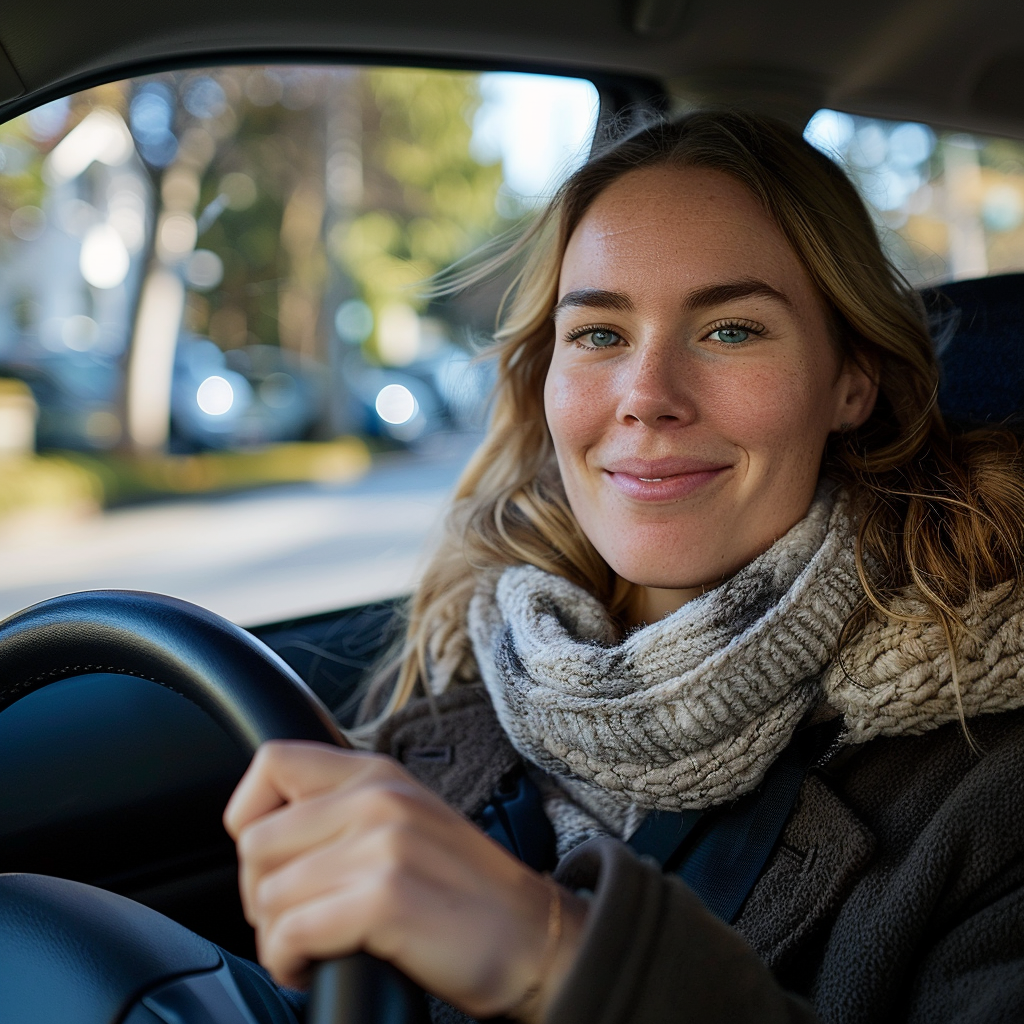Une femme conduisant une voiture | Source : Midjourney