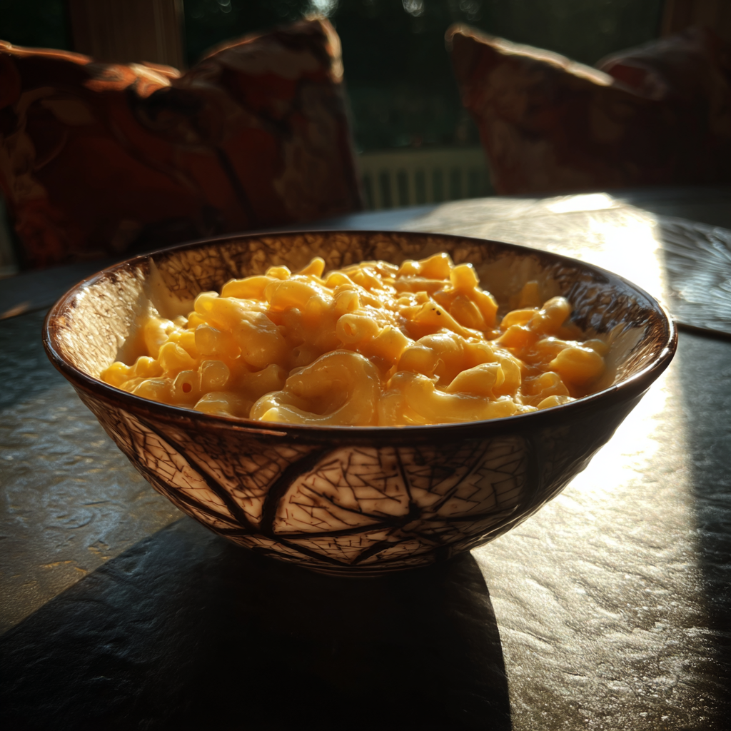 Un bol de macaronis au fromage | Source : Midjourney