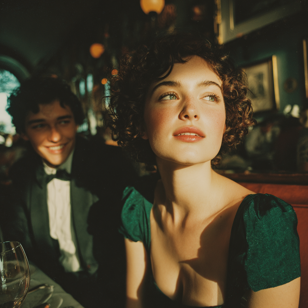 Une femme qui détourne le regard d'un homme heureux | Source : Midjourney