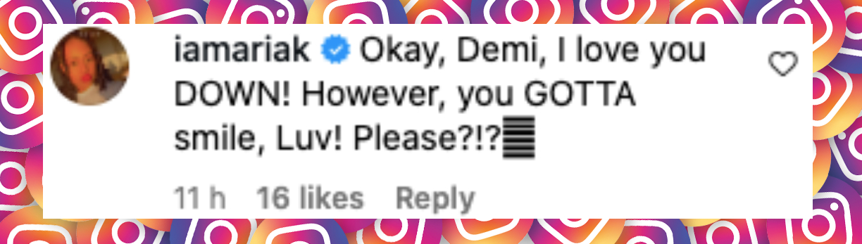 Commentaire d'un internaute sur Demi Lovato, posté le 26 mai 2025. | Source : Instagram/voguemagazine