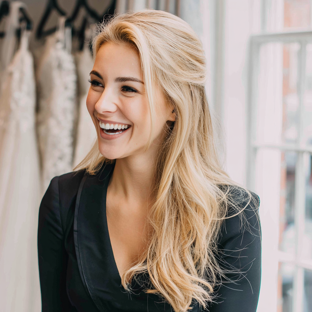 Une femme qui rit | Source : Midjourney