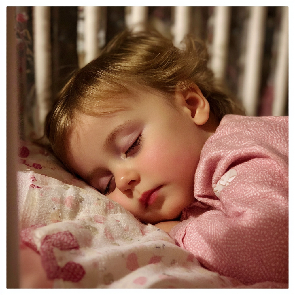 Une petite fille endormie | Source : Midjourney