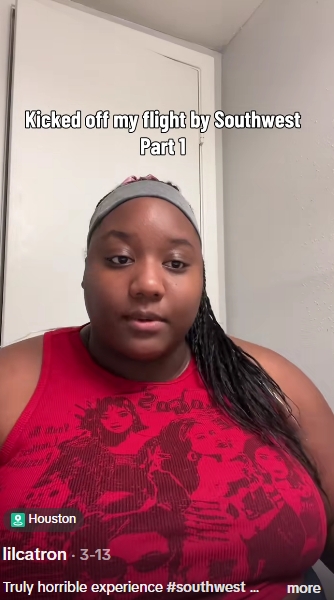 Catron a déclaré que l'incident l'avait laissée dans un état de gêne qu'elle n'avait jamais connu auparavant. | Source : TikTok/@lilcatron