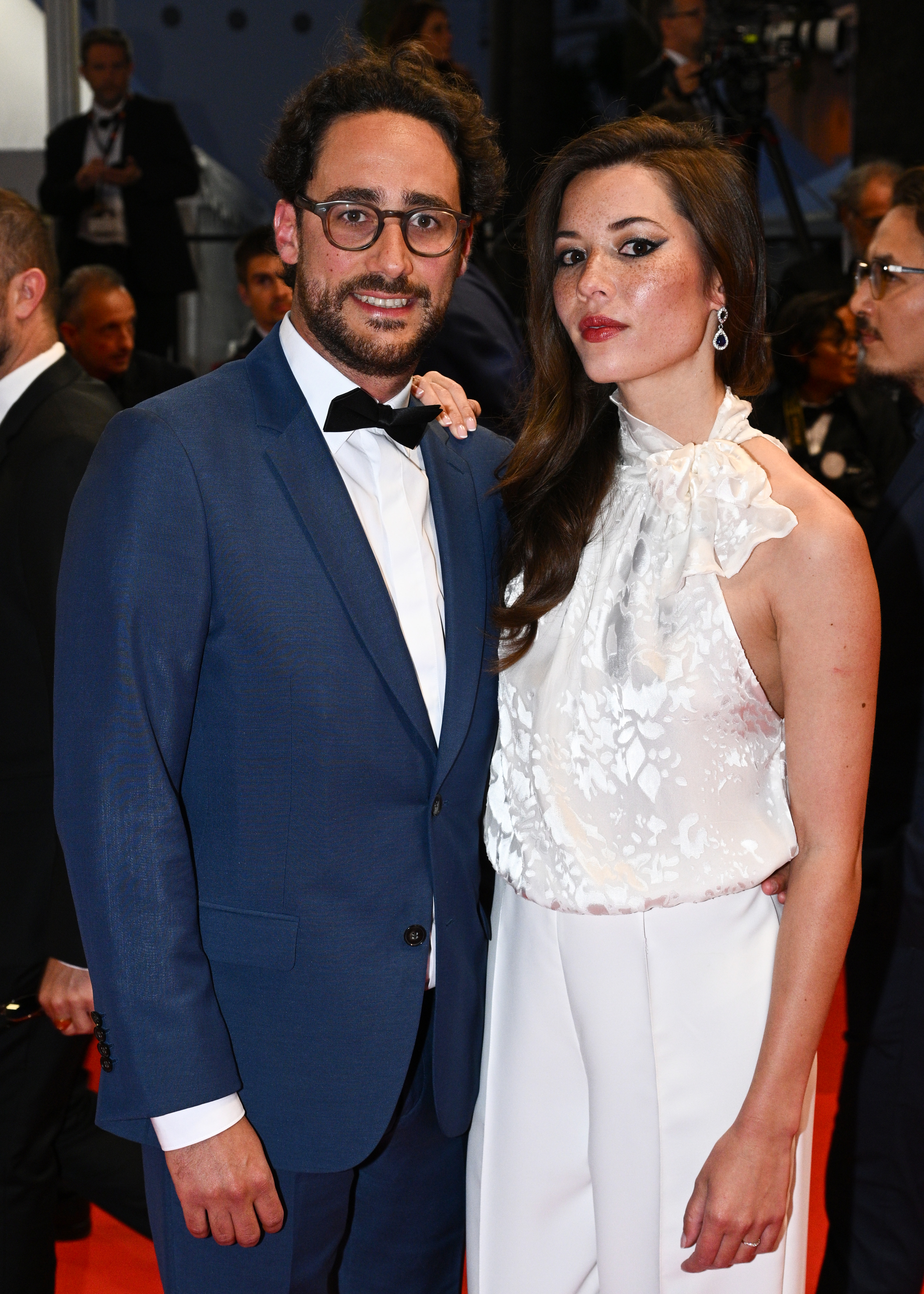 Thomas Hollande et Émilie Broussouloux assistent à la projection du film « R.M.N » lors du 75e Festival de Cannes au Palais des Festivals, le 21 mai 2022 à Cannes, en France I Source : Getty Images