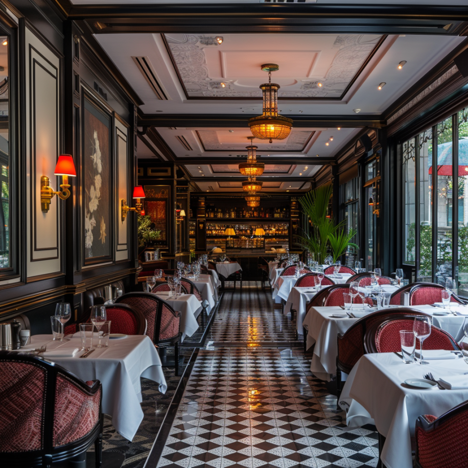 L'intérieur d'un restaurant des quartiers chics | Source : Midjourney