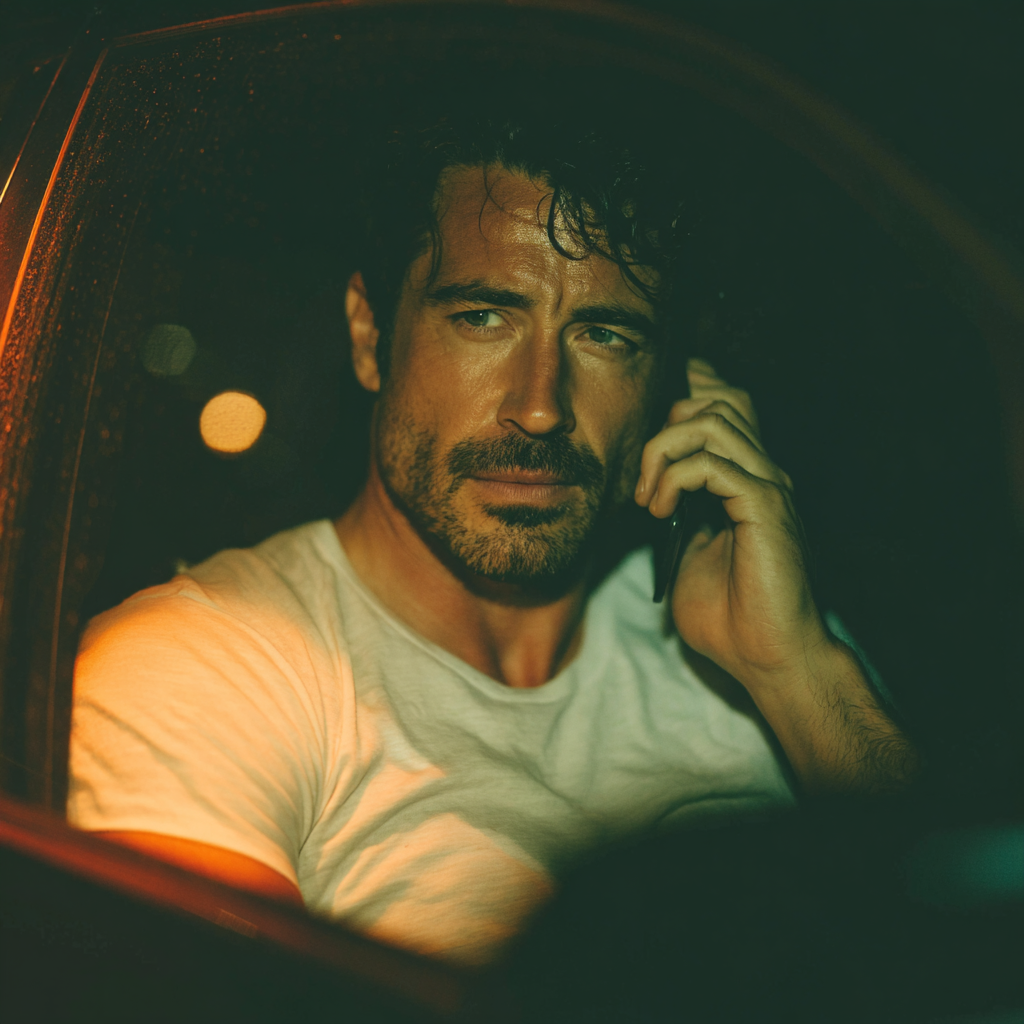 Un homme qui parle au téléphone | Source : Midjourney