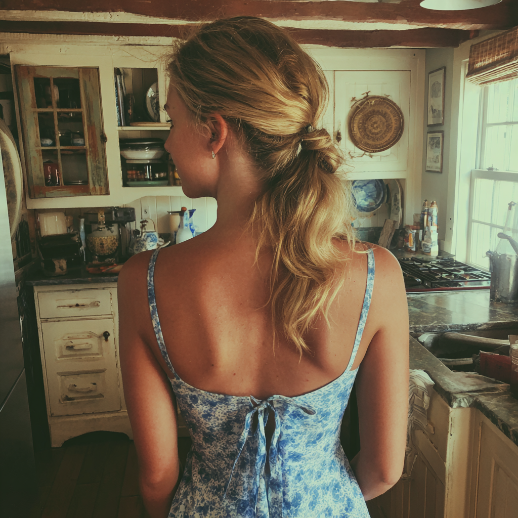 Une femme debout dans une cuisine | Source : Midjourney