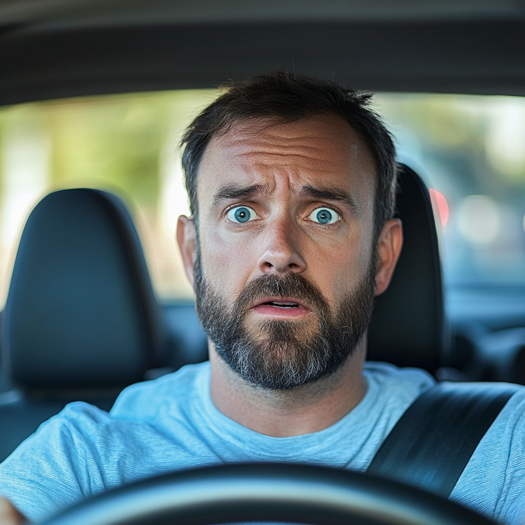 Un chauffeur de taxi choqué | Source : Midjourney