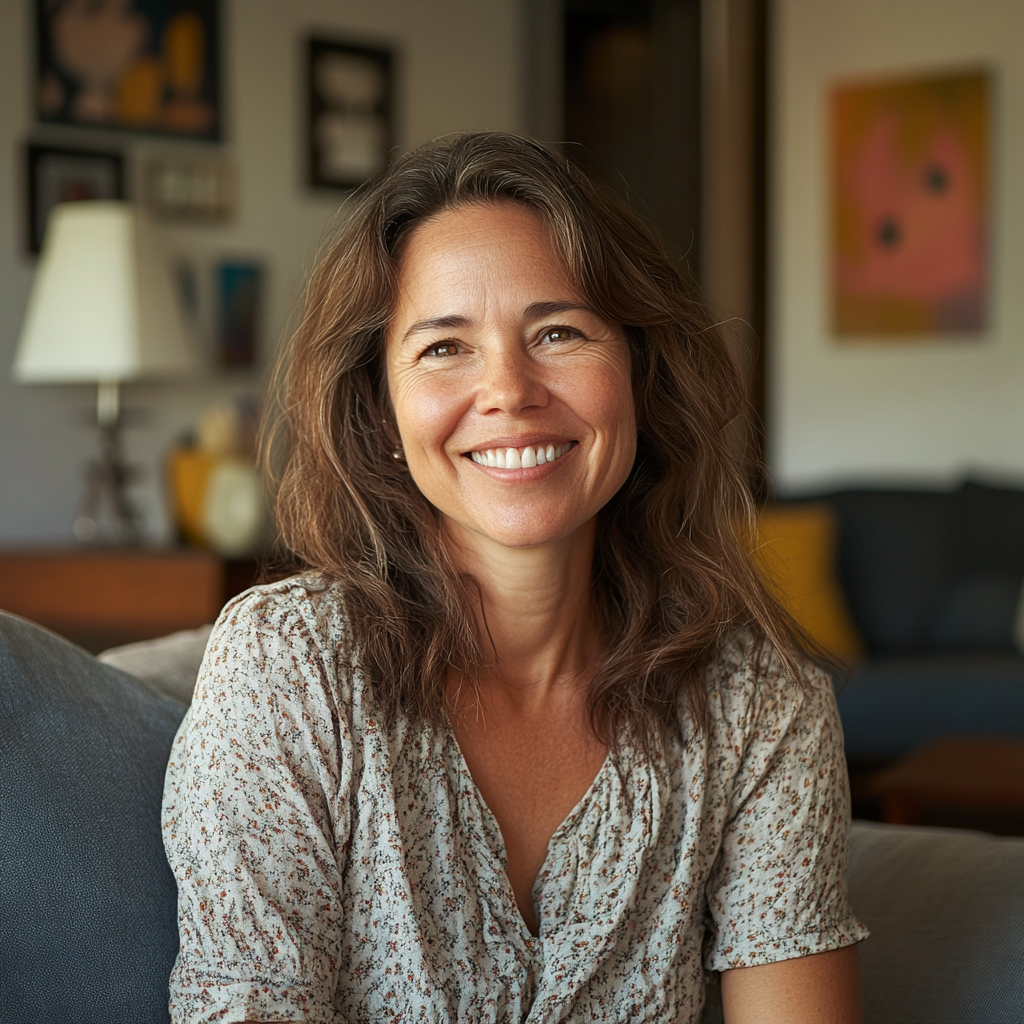 Une femme souriante | Source : Midjourney