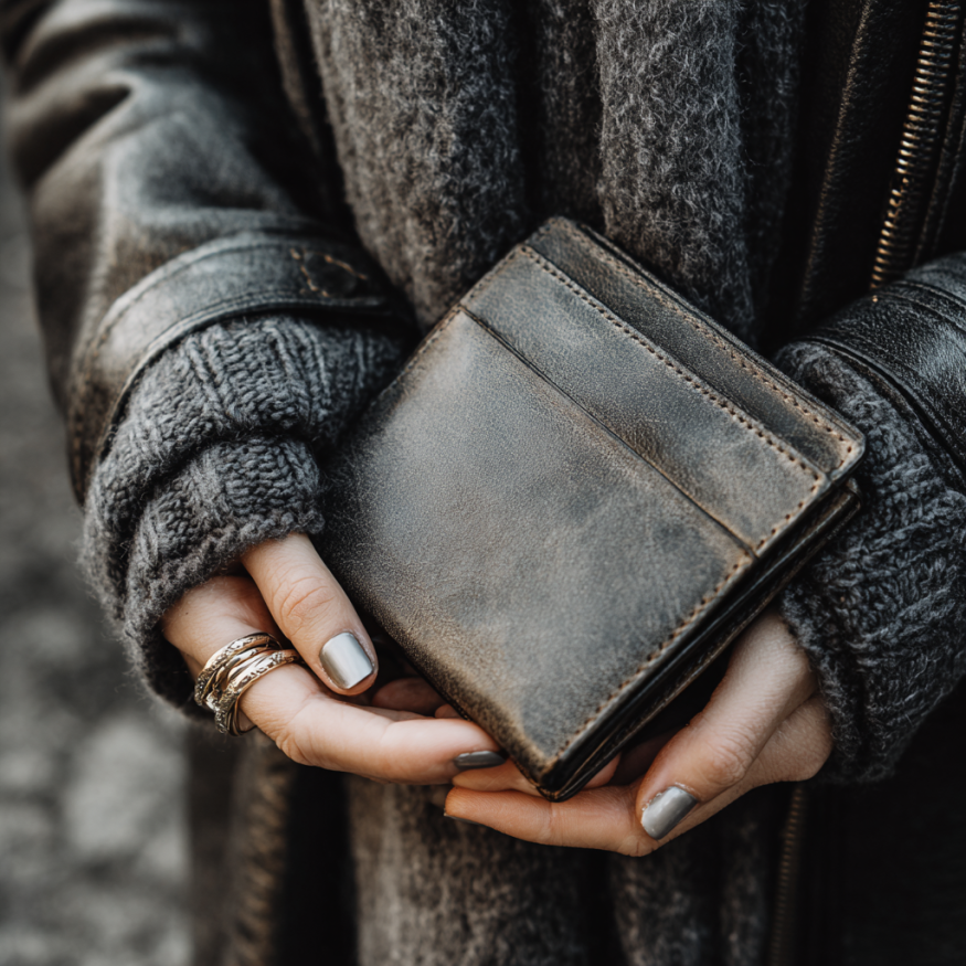 Les mains d'une femme tenant un portefeuille | Source : Midjourney