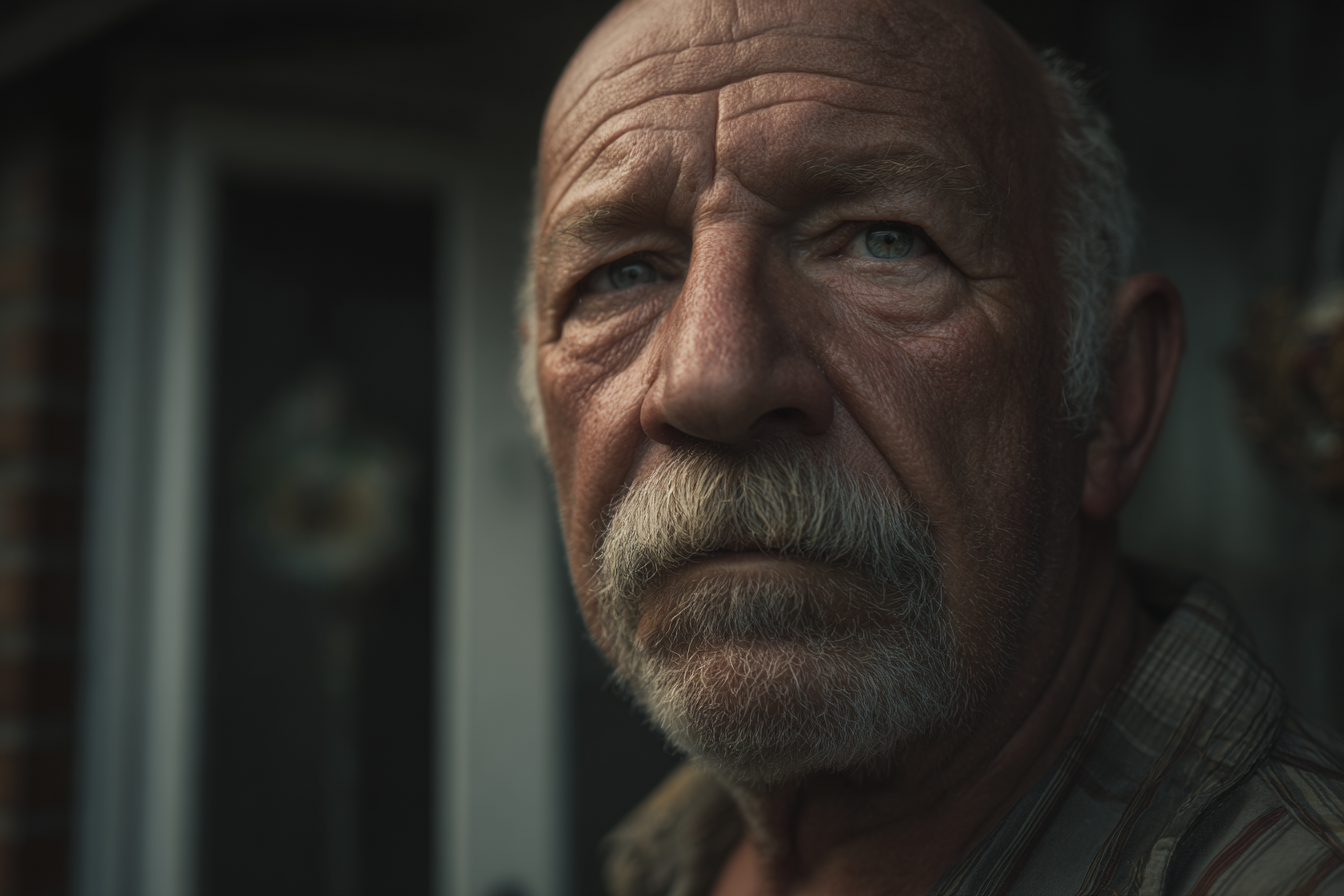 Gros plan sur le visage d'un homme | Source : Midjourney