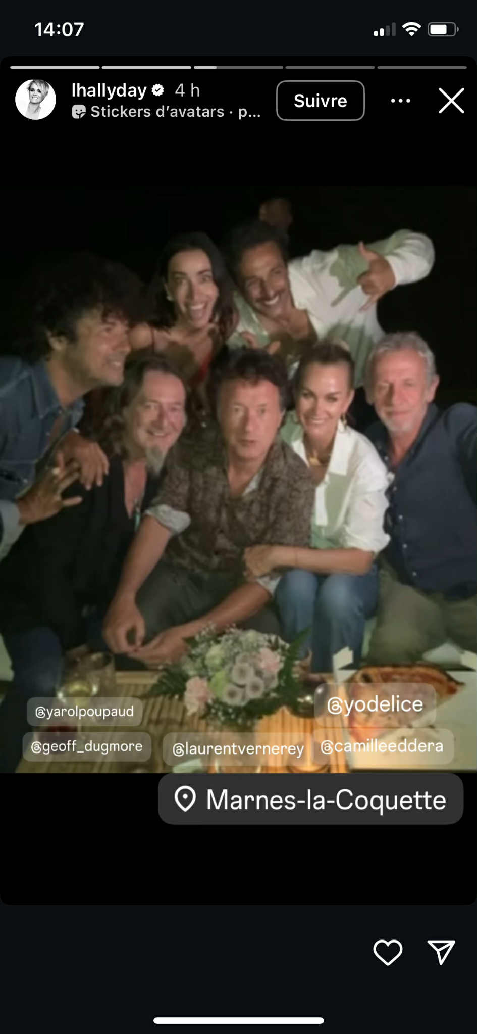 Capture d'écran I Source : instagram.com/lhallyday/