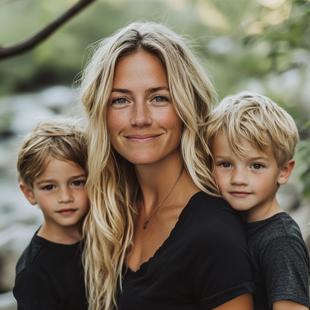 Une femme et ses fils | Source : Midjourney