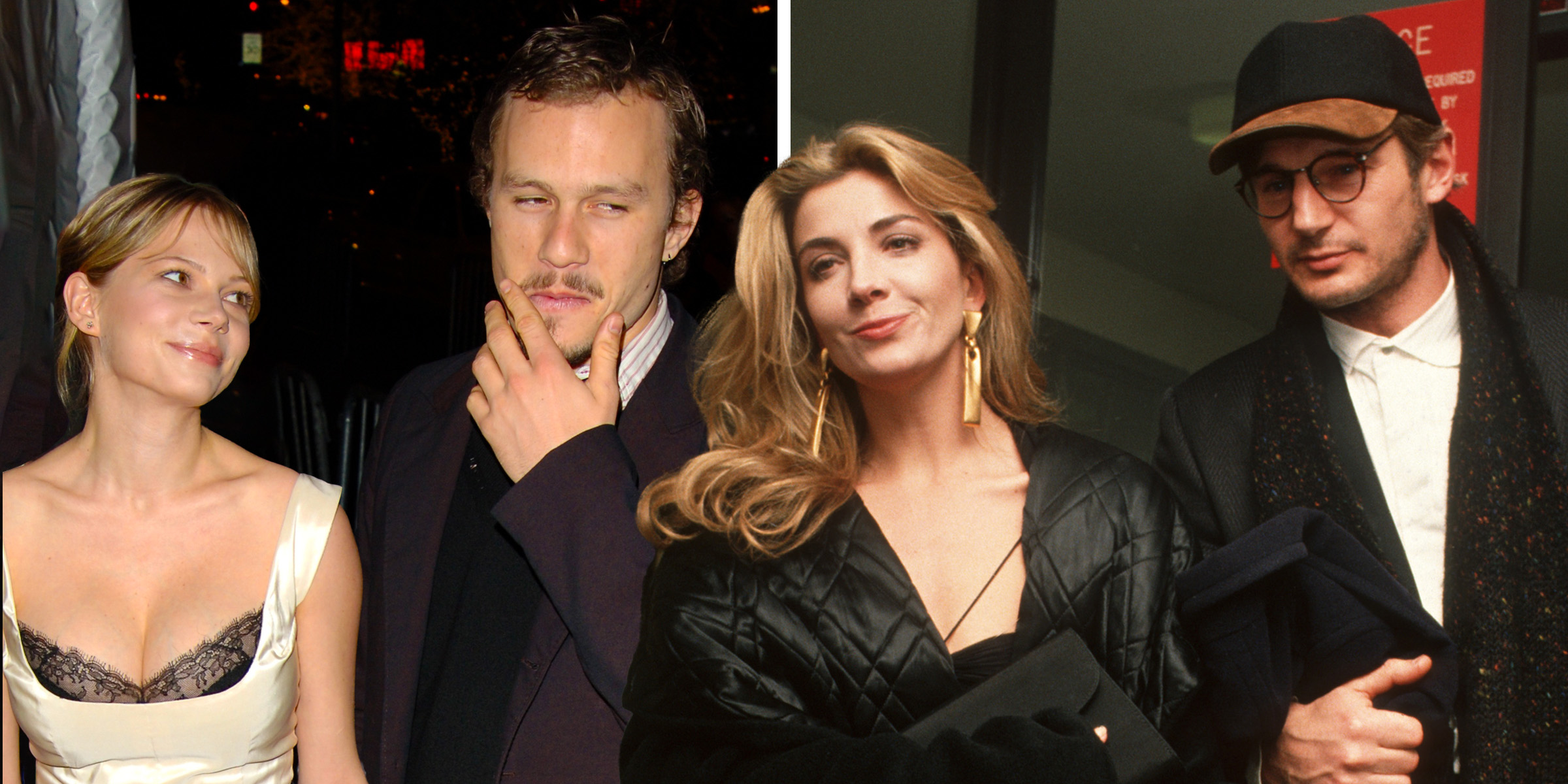 Michelle Williams et Heath Ledger | Natasha Richardson et Liam Neeson | Source : Getty Images