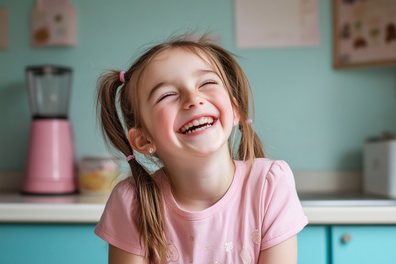 Une fille qui rit | Source : Midjourney