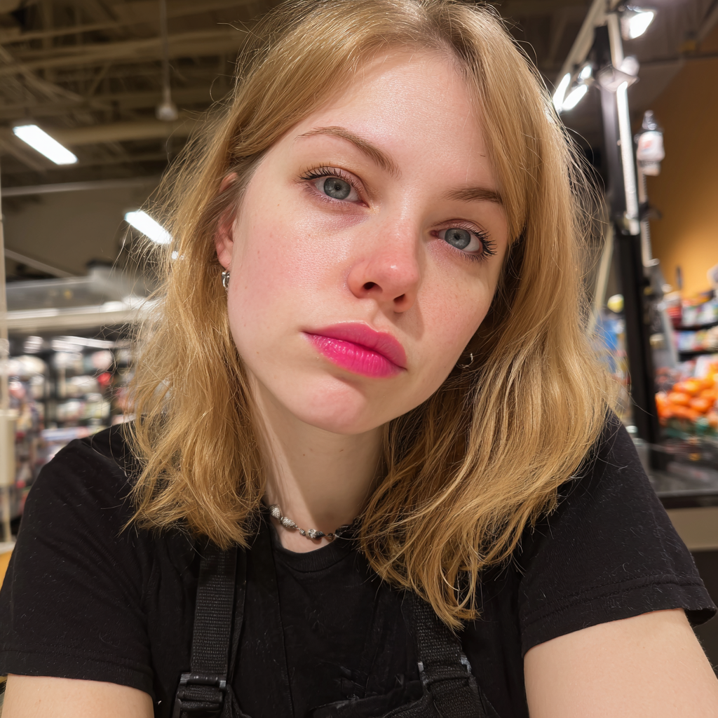 Gros plan sur une caissière dans un supermarché | Source : Midjourney