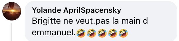 Commentaire d'un internaute sur le geste de Brigitte Macron envers son époux, le président Emmanuel Macron. | Source : Facebook/Madame Figaro