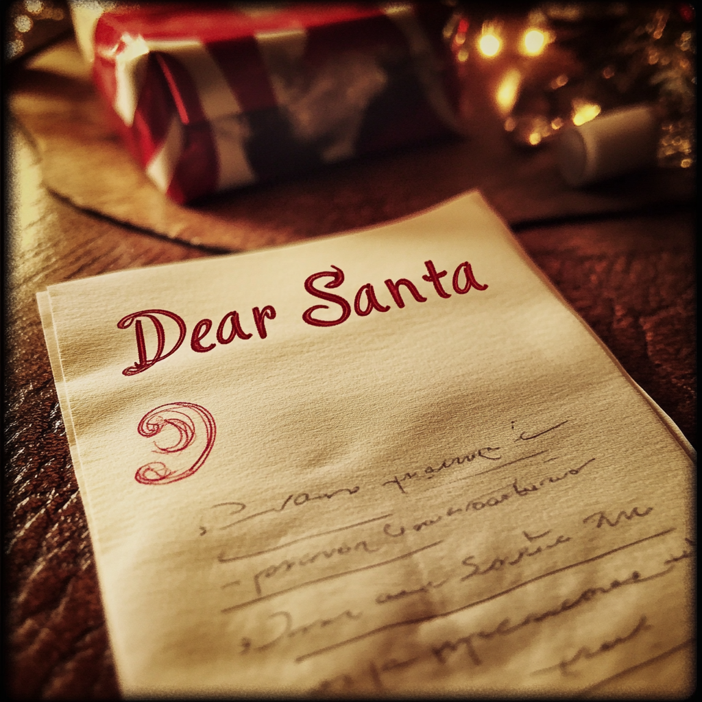 Une lettre au Père Noël | Source : Midjourney