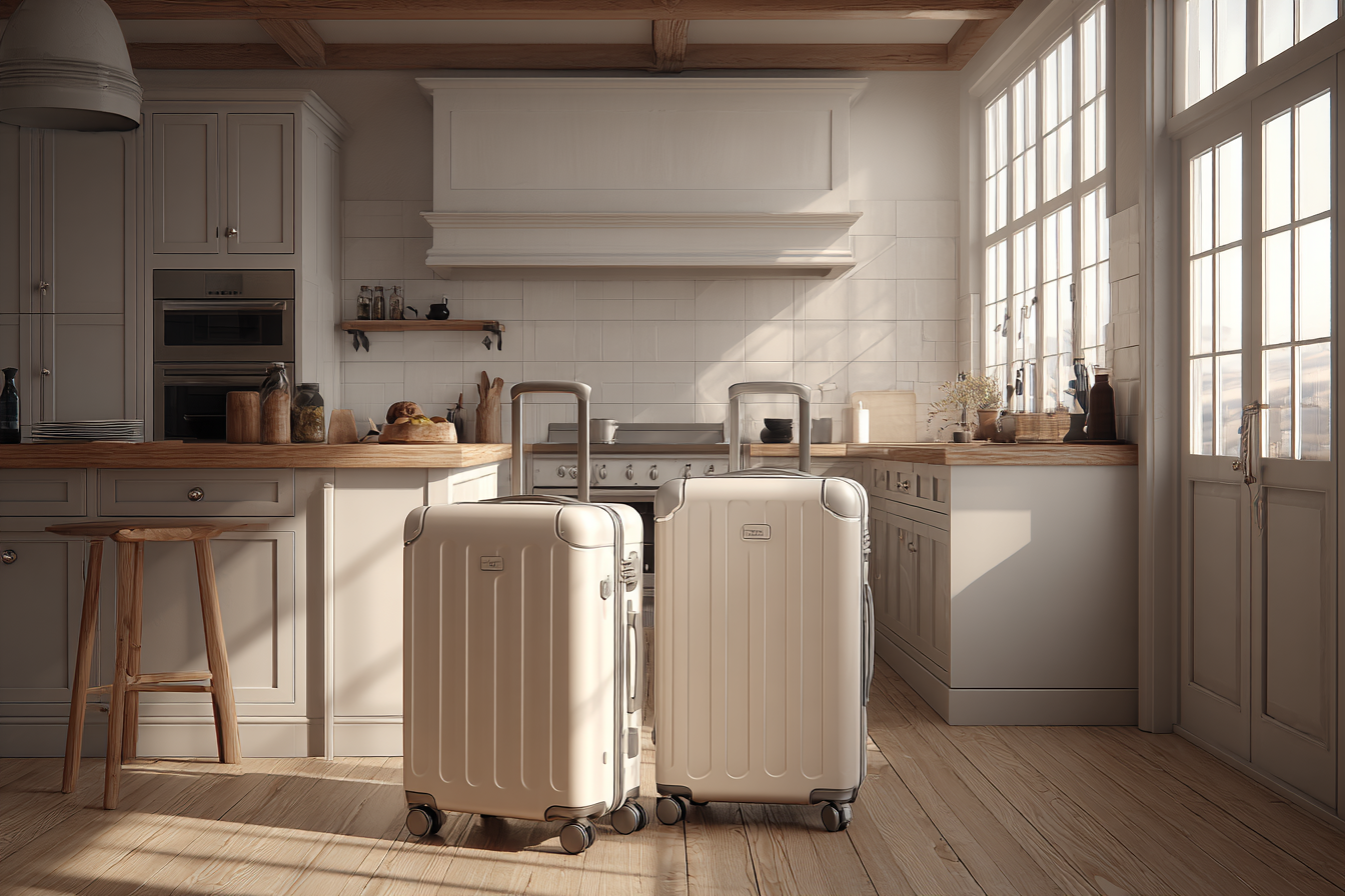 Des bagages dans une cuisine | Source : Midjourney
