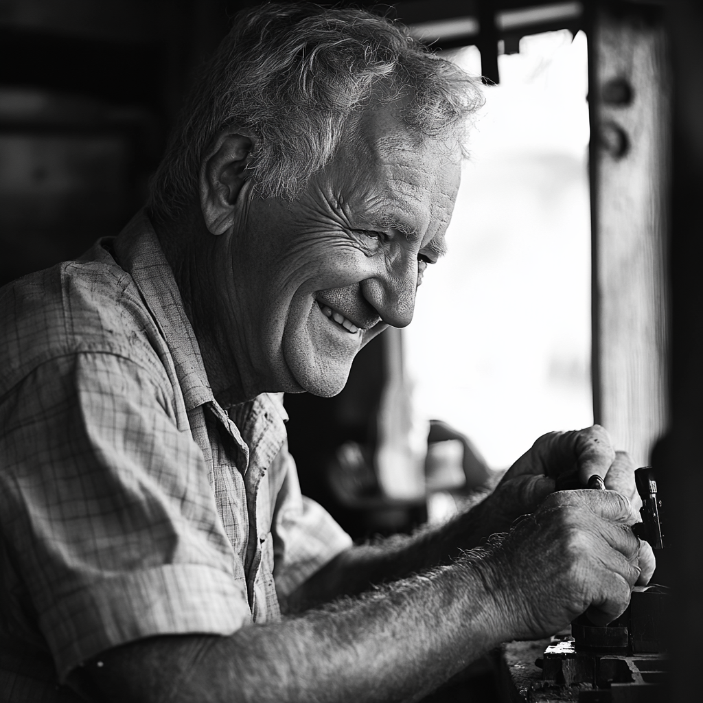 Grand-père souriant | Source : Midjourney