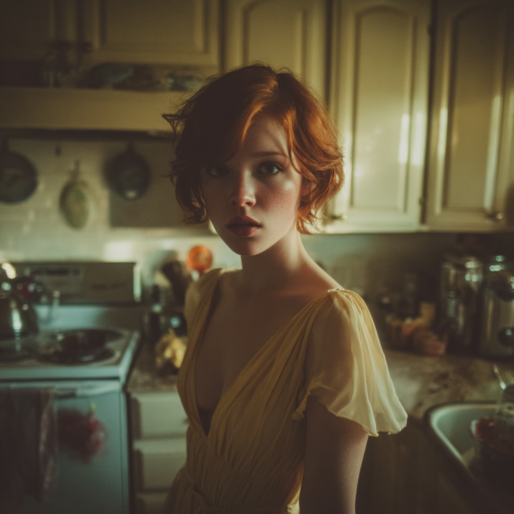 Une invitée surprise portant une robe jaune pâle | Source : Midjourney
