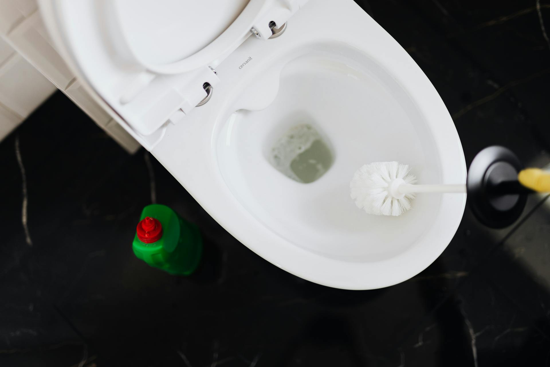Une personne nettoyant des toilettes | Source : Pexels