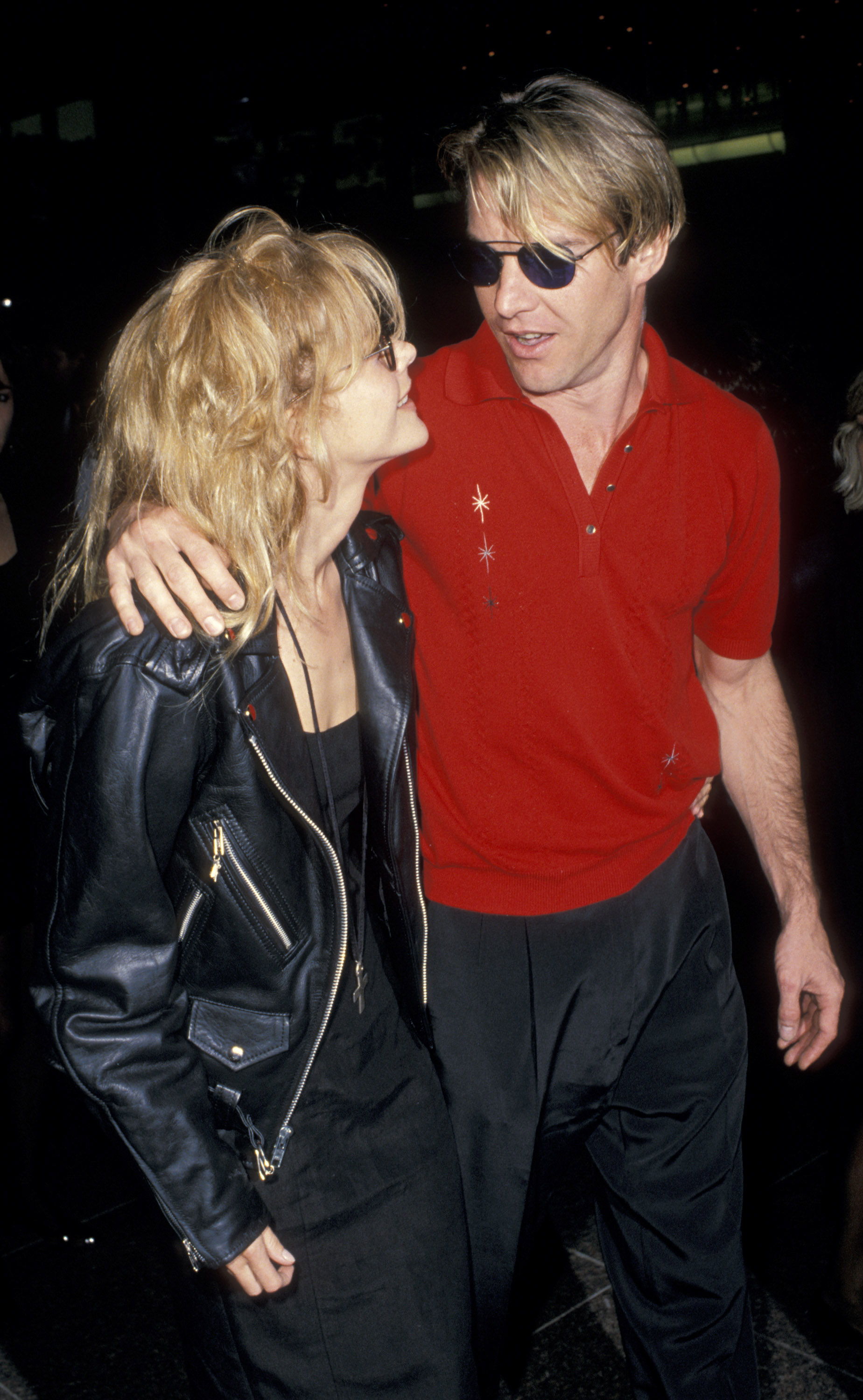 Meg Ryan et Dennis Quaid lors de la première du film « Great Balls of Fire ! » à Los Angeles en 1989. | Source : Getty Images