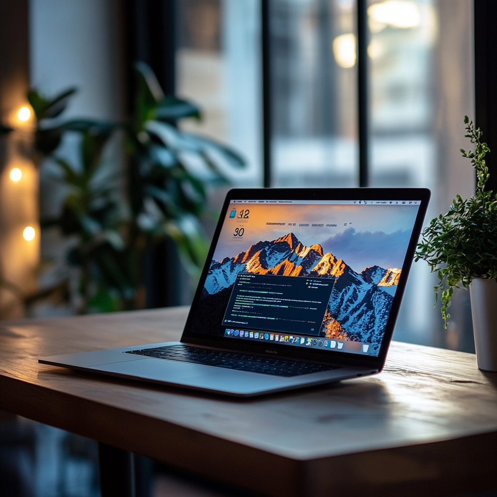 Un ordinateur portable sur une table | Source : Midjourney