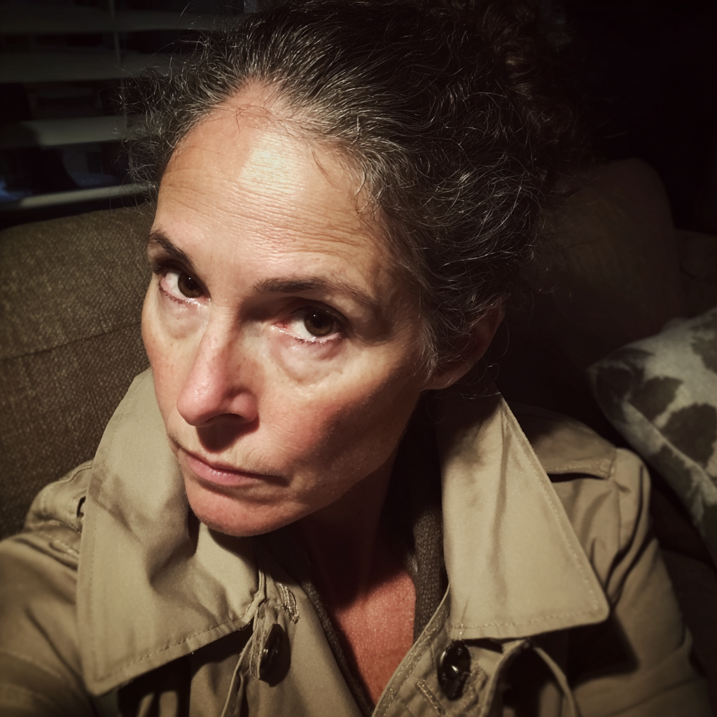 Une femme âgée assise sur un canapé | Source : Midjourney