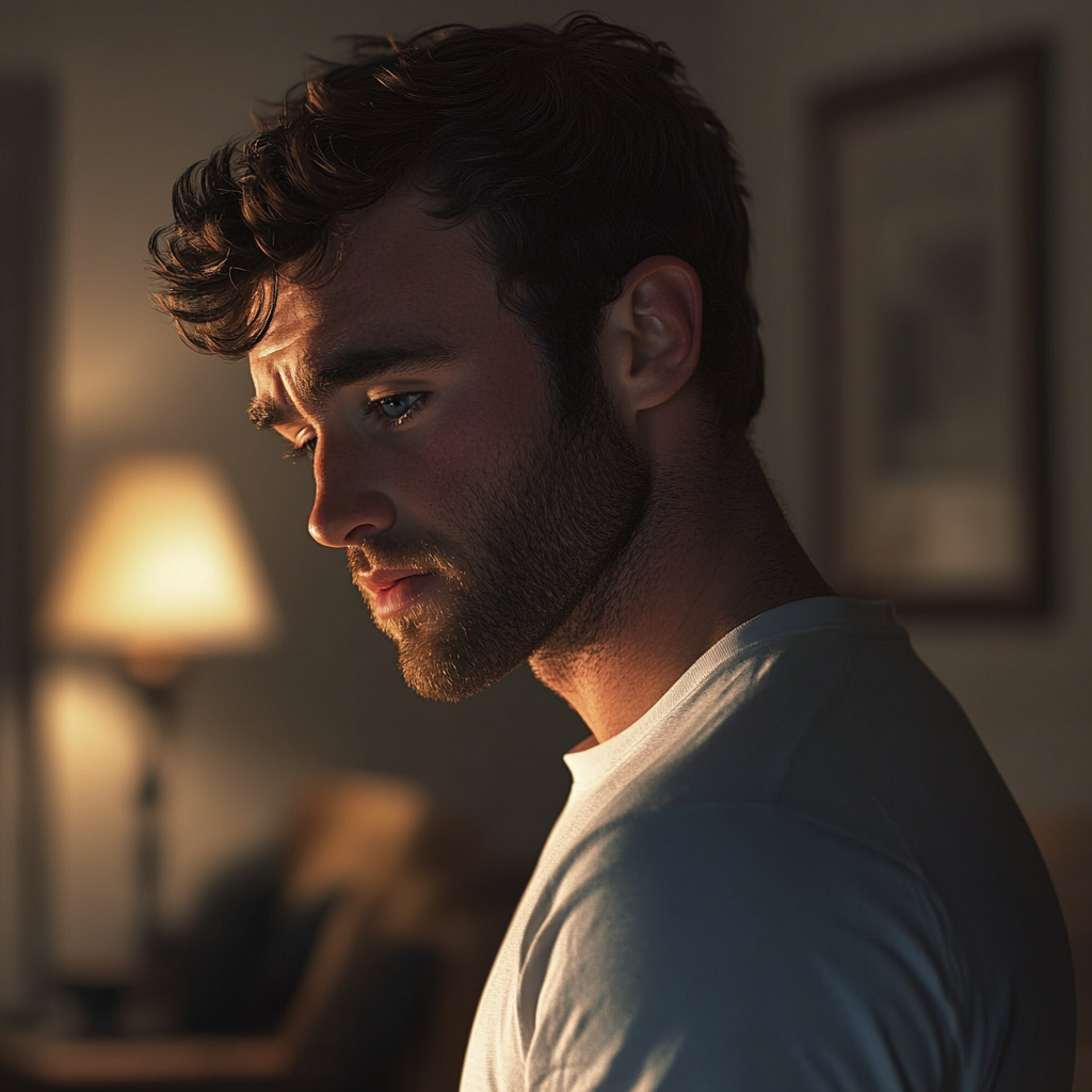 Un homme submergé par ses émotions | Source : Midjourney