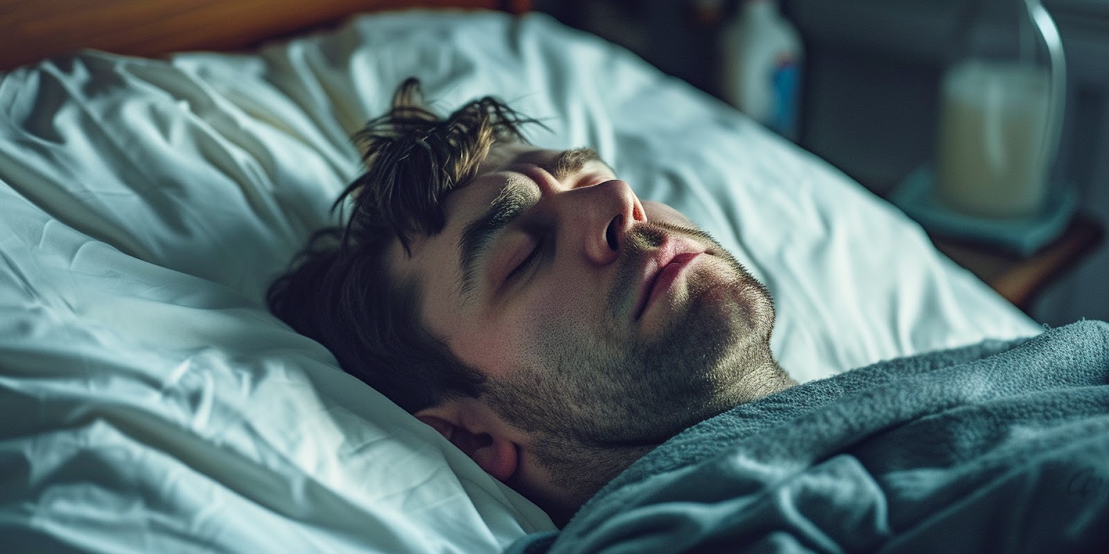 Un homme au lit | Source : Midjourney