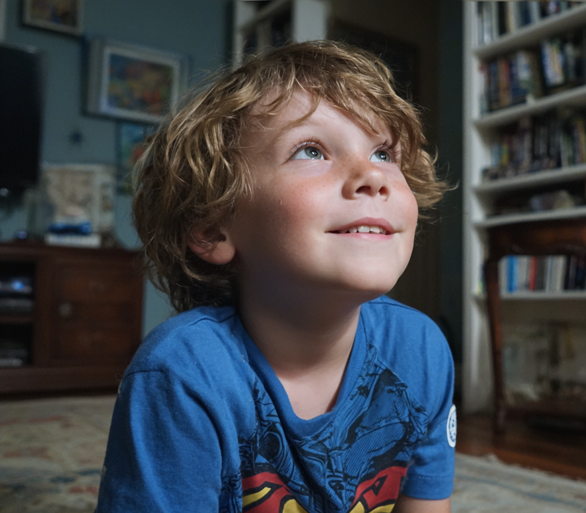 Un petit garçon souriant | Source : Midjourney