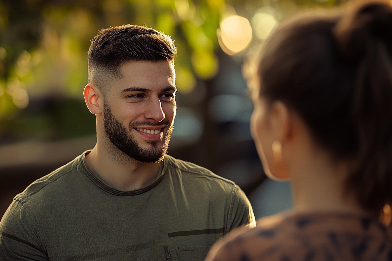 Un homme qui parle à sa femme | Source : Midjourney
