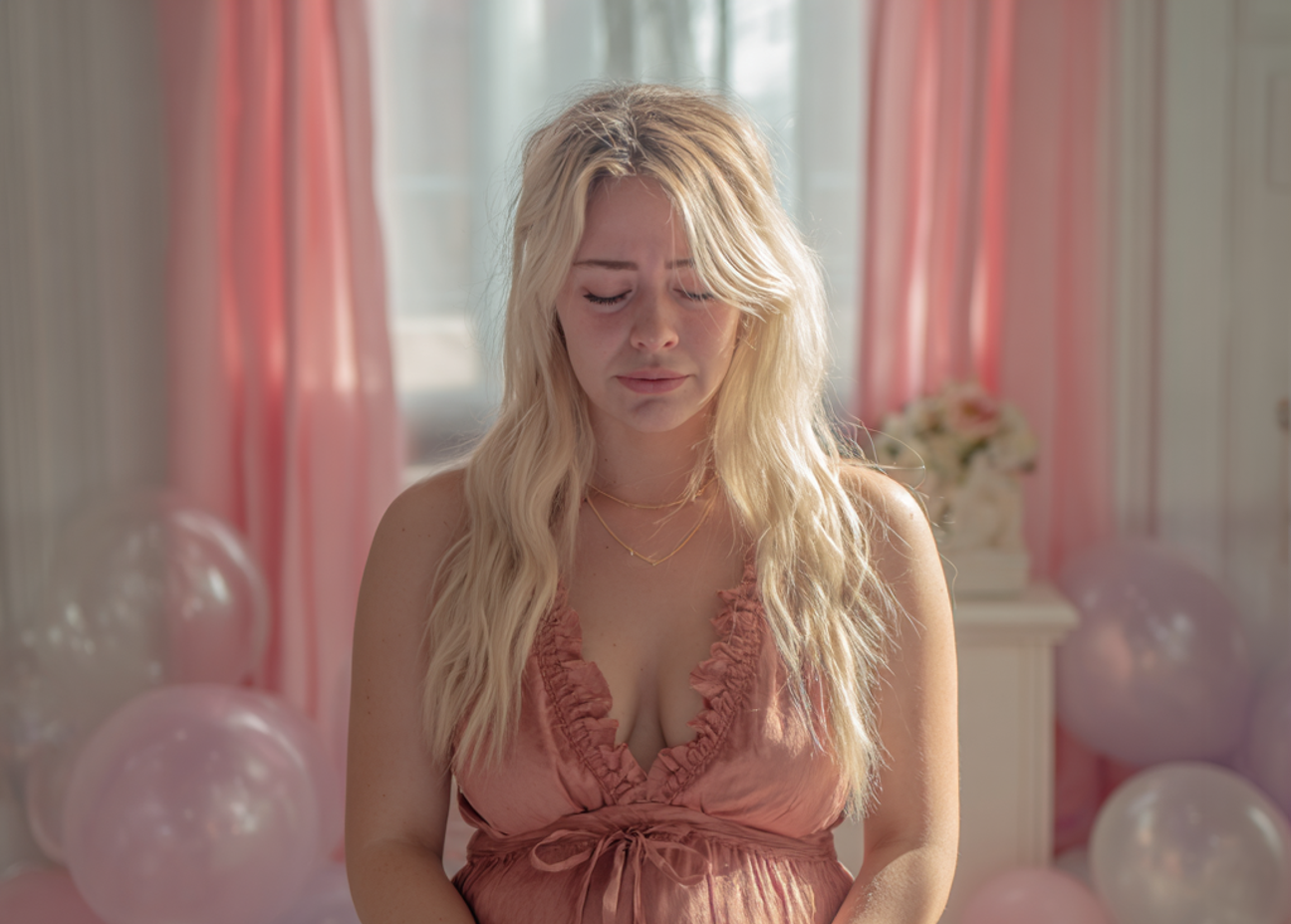 Une femme enceinte émotive | Source : Midjourney