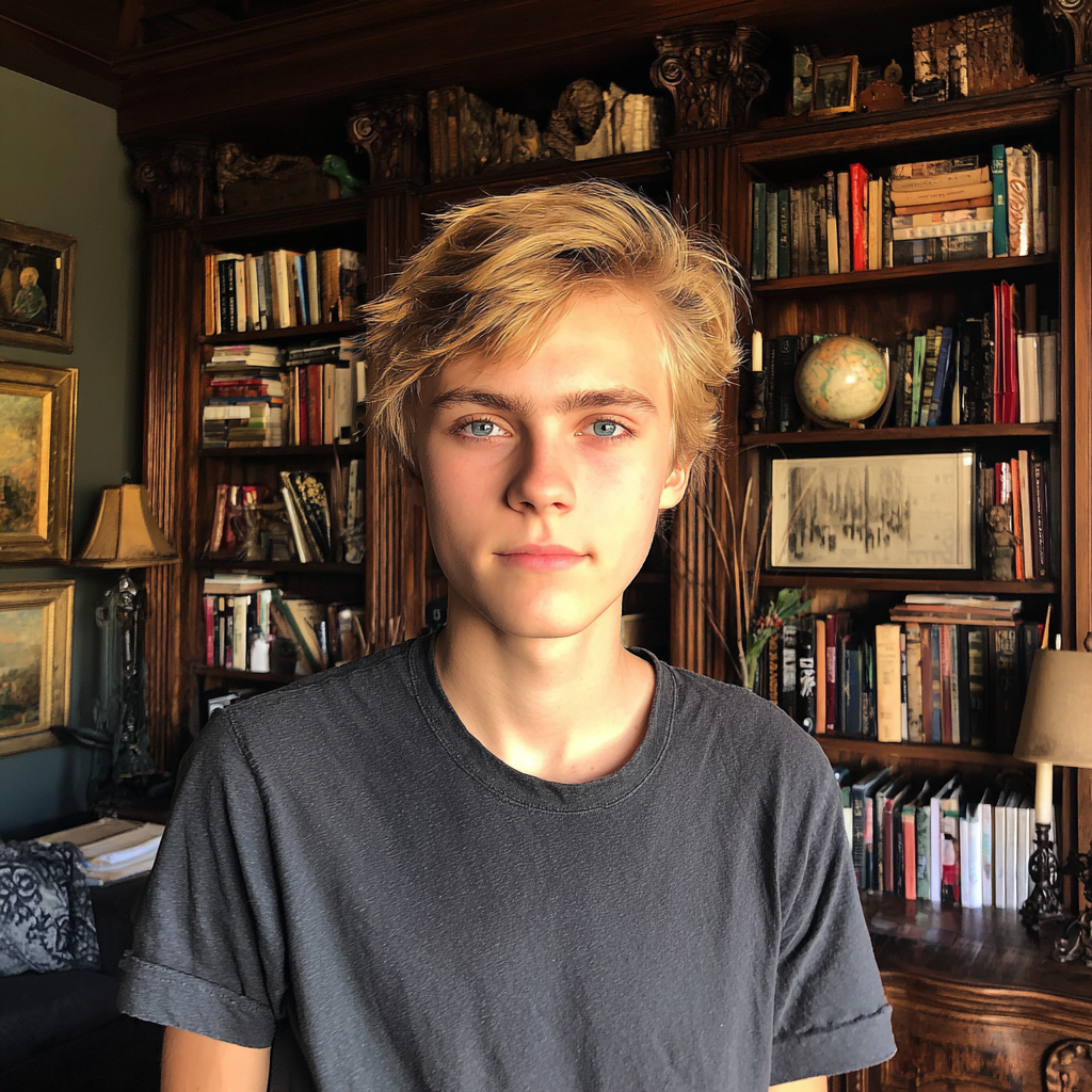 Un adolescent debout dans une étude à domicile | Source : Midjourney