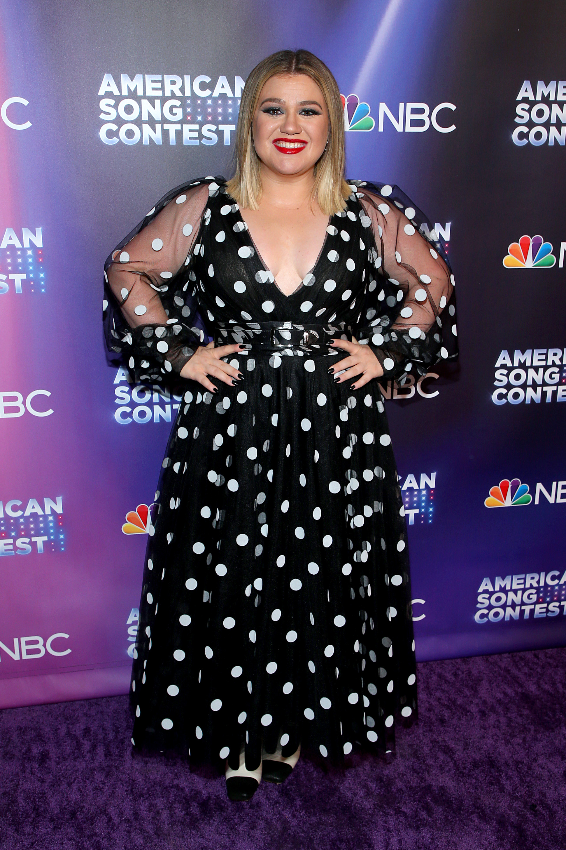 Kelly Clarkson lors de la première de l'émission « American Song Contest » diffusée sur NBC, le 21 mars 2022, à Universal City, en Californie. | Source : Getty Images