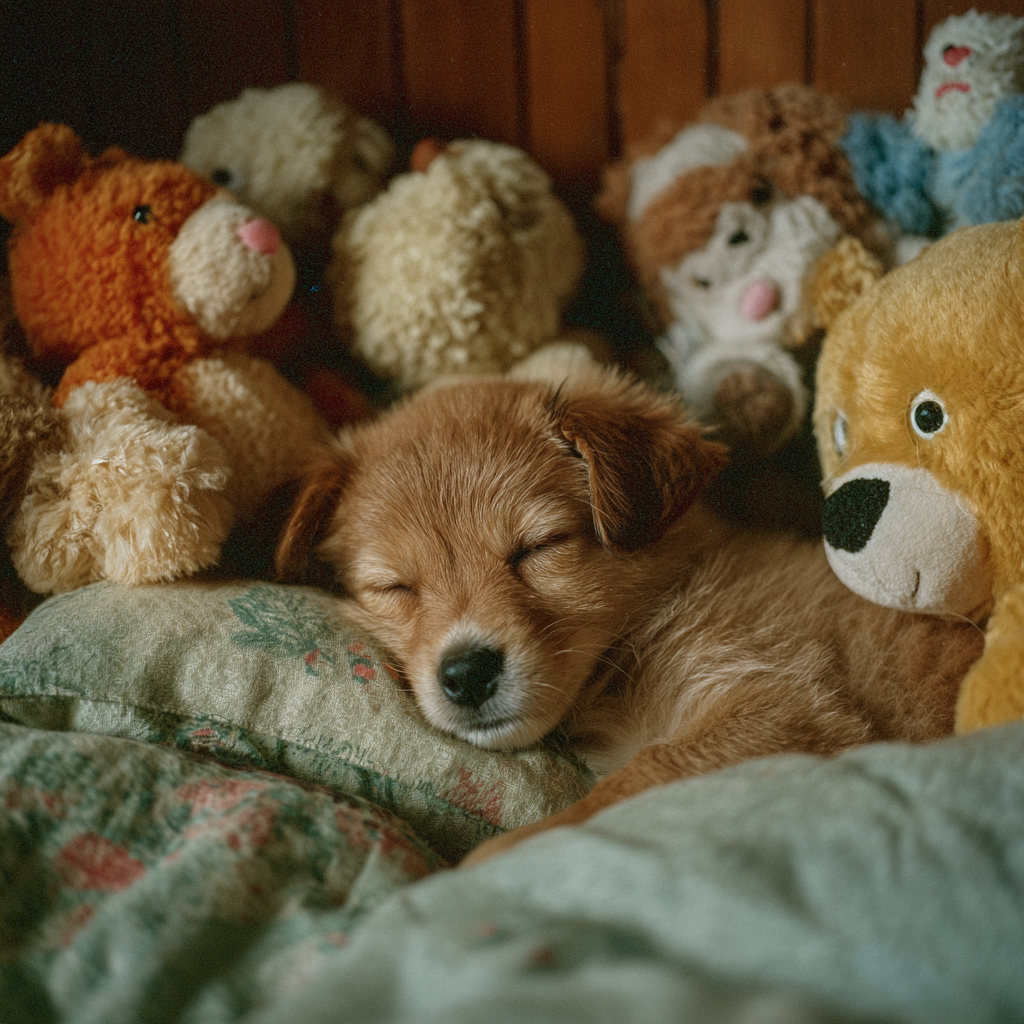 Un chiot qui dort | Source : Midjourney