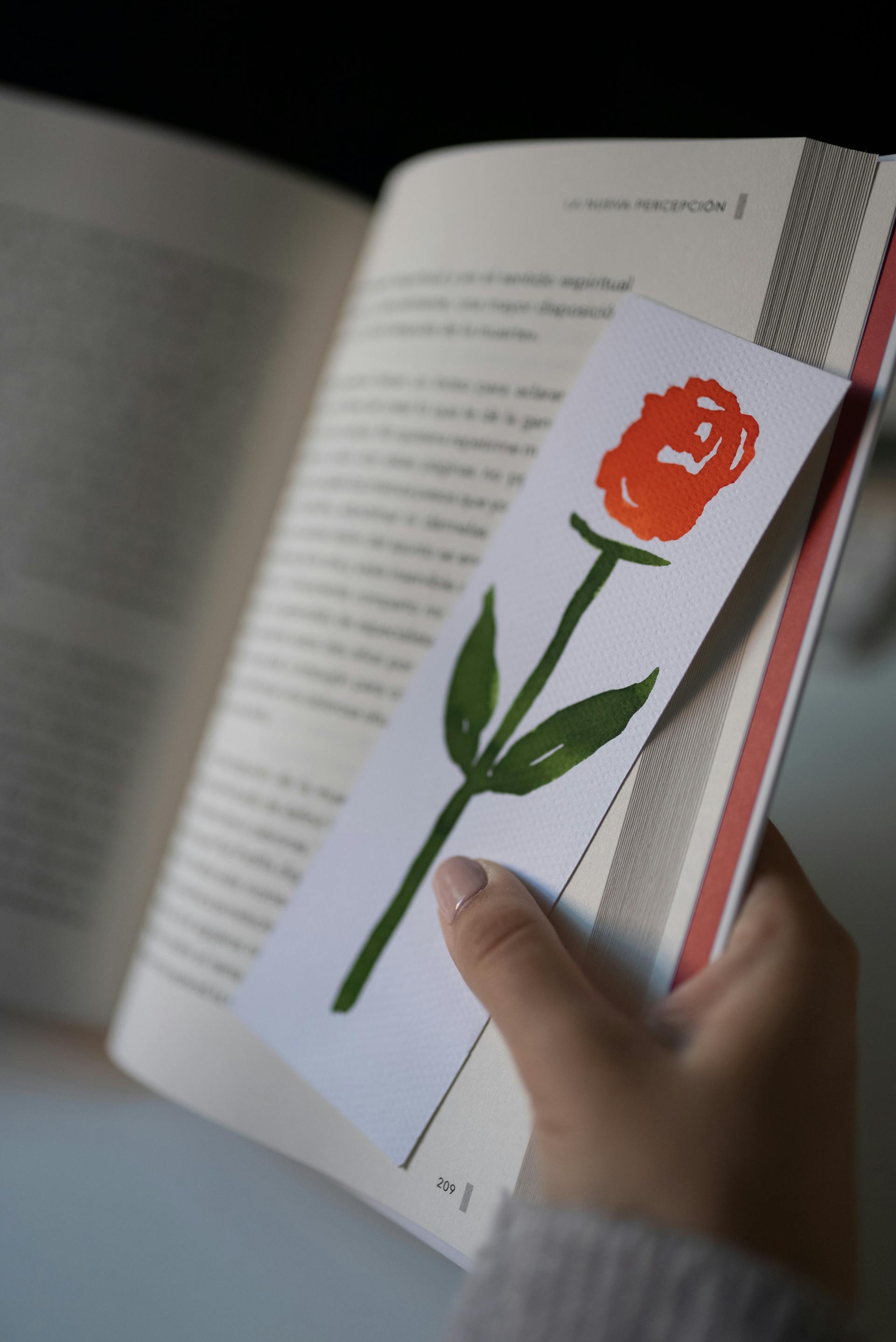 Une personne tenant un livre et un marque-page | Source : Pexels