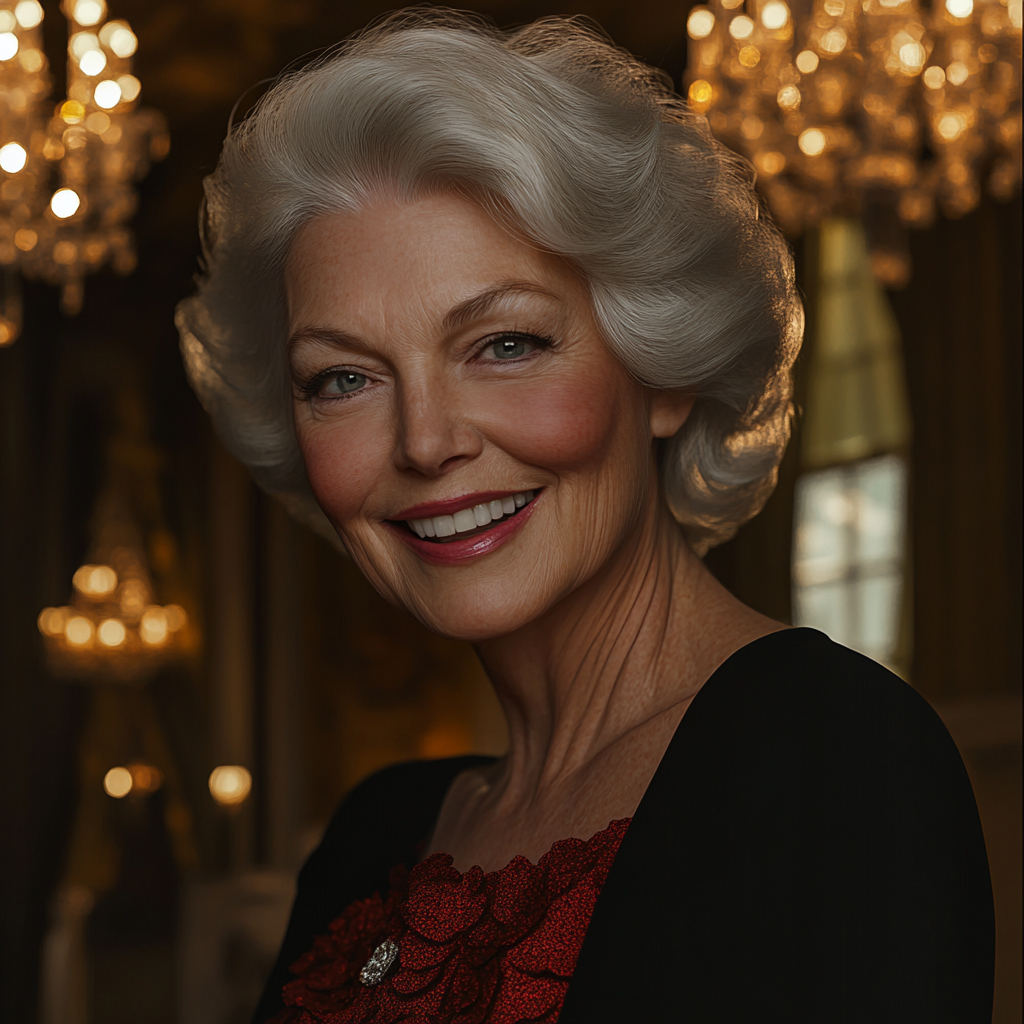 Une femme âgée souriante | Source : Midjourney