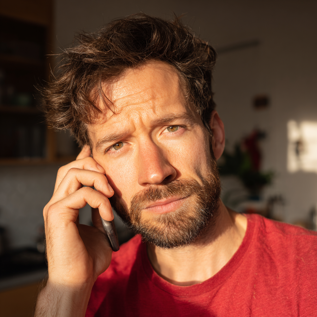 Un homme parlant au téléphone portable | Source : Midjourney